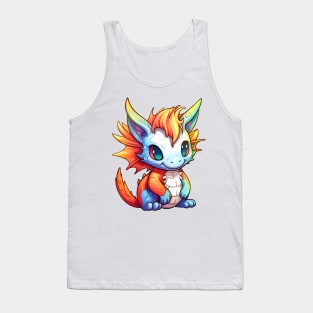 Kawaii Dragon Drawing Tank Top